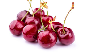Sweet fresh cherry isolated