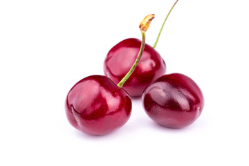 Sweet fresh cherry isolated