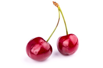 Sweet fresh cherry isolated