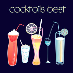 different cocktails
