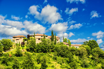 Medieval village in Tuscany (Italy)