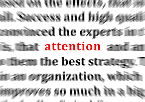 Attention (text with zoom effect)