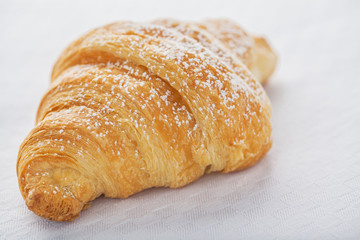 croissant on white