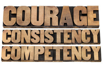 courage, consistency, competency