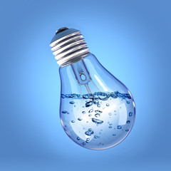 Liquid in a light bulb