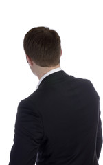 Anonymer Geschaeftsmann / Rueckenansicht