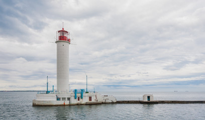 Fototapeta na wymiar Operating lighthouse. Odessa. Ukraine. Black sea