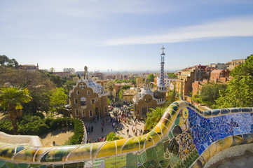 Fototapeta premium Gaudì's Parc Guell in Barcelona