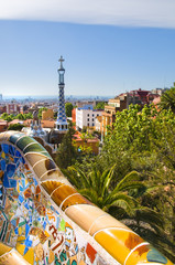 Obraz premium Gaudì's Parc Guell in Barcelona