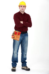 Tradesman with his arms crossed