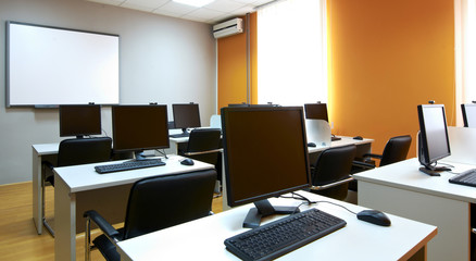 computer classroom interior