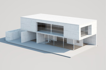 Modern house mock-up.