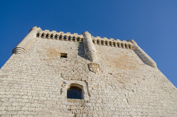 Stone tower of Penafiel Castle, Spain
