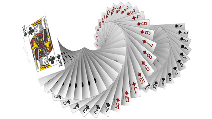 3d Rendering of Playing Cards