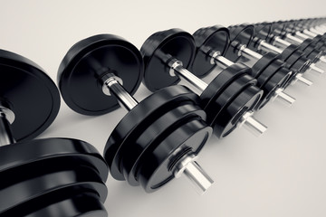 Dumbbells.