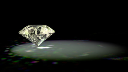 Obraz premium Diamond jewelry on black background