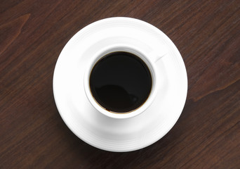 black coffee in white cup