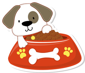 puppy and giant red bowl © Sergio Hayashi