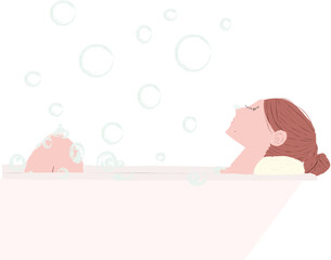 女性　バスタイム