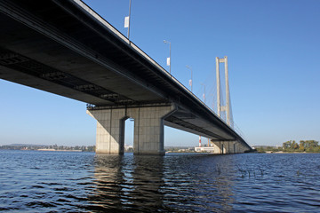 view on bridge in Kiev