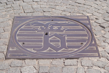 Plaque d'&eacute;gout Bruges