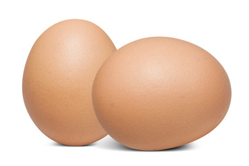 Two egg on a white background