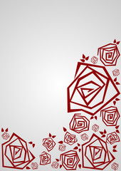 czerwone róże na szarym tle © Rzoog