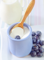 yogurt with blueberry