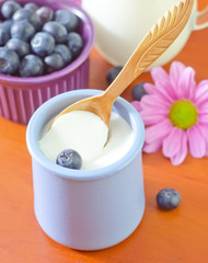 yogurt with blueberry