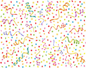 Obraz premium Background with streamer and confetti