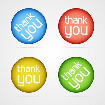 Vector thank you icons