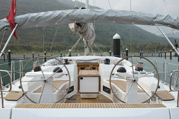 sailing boat docked in marina