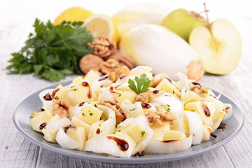chicory salad with walnut and apple