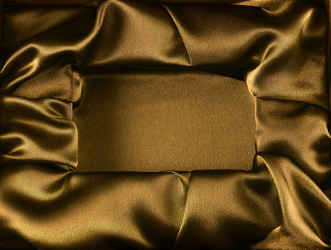 Silk opened box as background