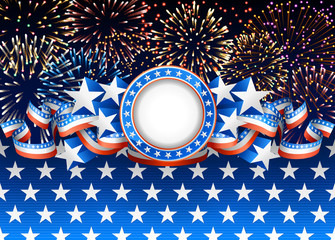 American background with fireworks