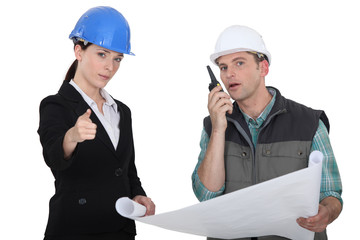 Architect and foreman