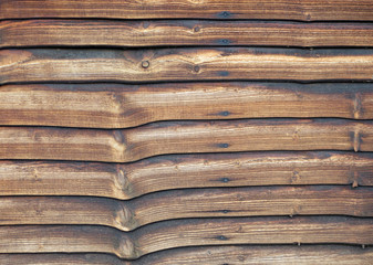 Weathered larch lap fence panel