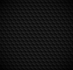 Vector hexagons seamless black background