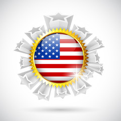 American Flag Badge
