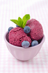 refreshing blueberry sorbet