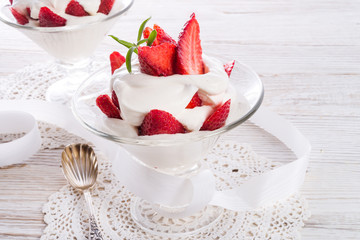 strawberry with cream