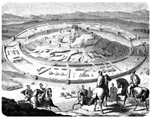 Obraz premium Ancient Rome - Militaria : Siege of a City - Einschliessung