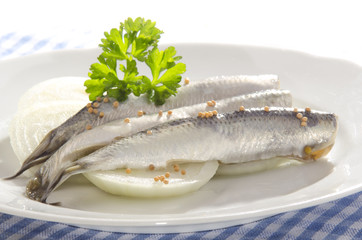 sour herring with parsley