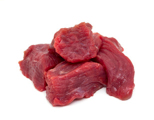 pieces of fresh beef