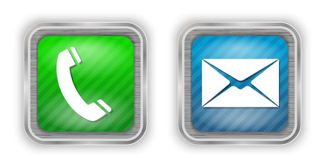 Phone and mail web design elements