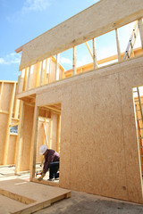 Construction of wooden house
