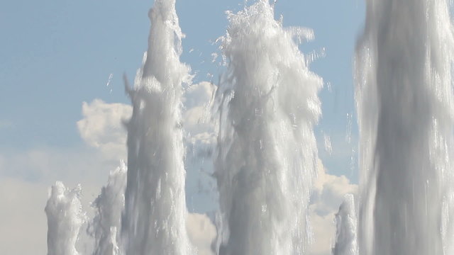 Fountain in a Victory park, Moscow, Russia