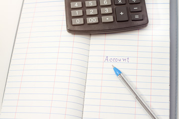 Papers on financial figures.