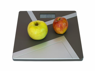 Apples on scales