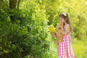 Girl with teddy